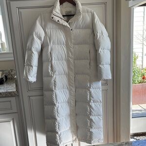 LL Bean Goose Down Insulated Puffer Jacket Cream Bone Women’s Size Medium Petite